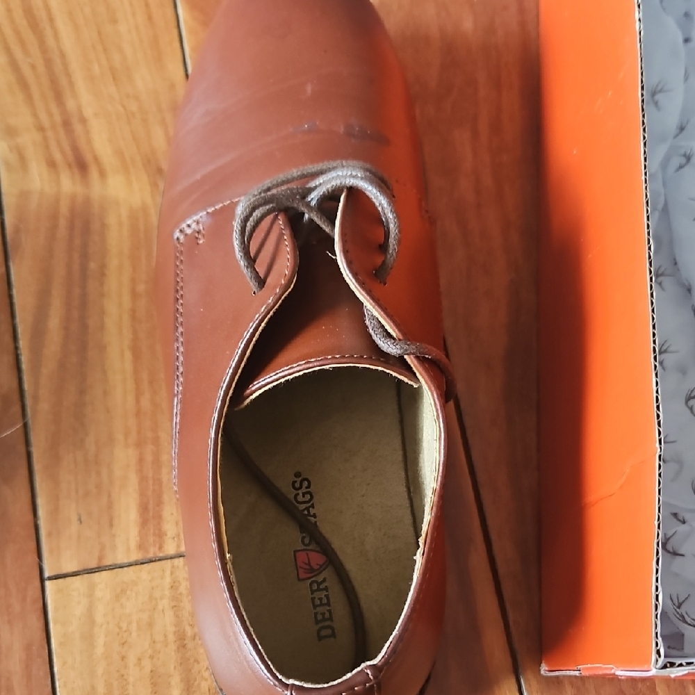 Deer Stags Brown Leather Oxford Shoes